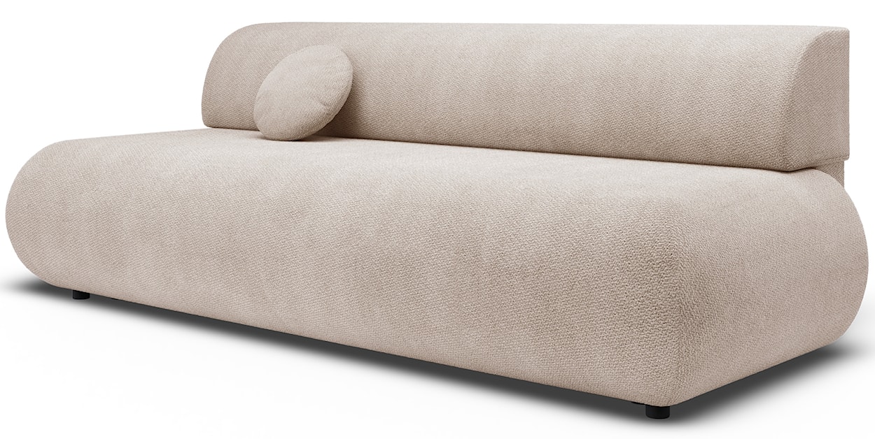 Kanapa rozkładana trzyosobowa Armone jasnobeżowa szenil  - zdjęcie 6