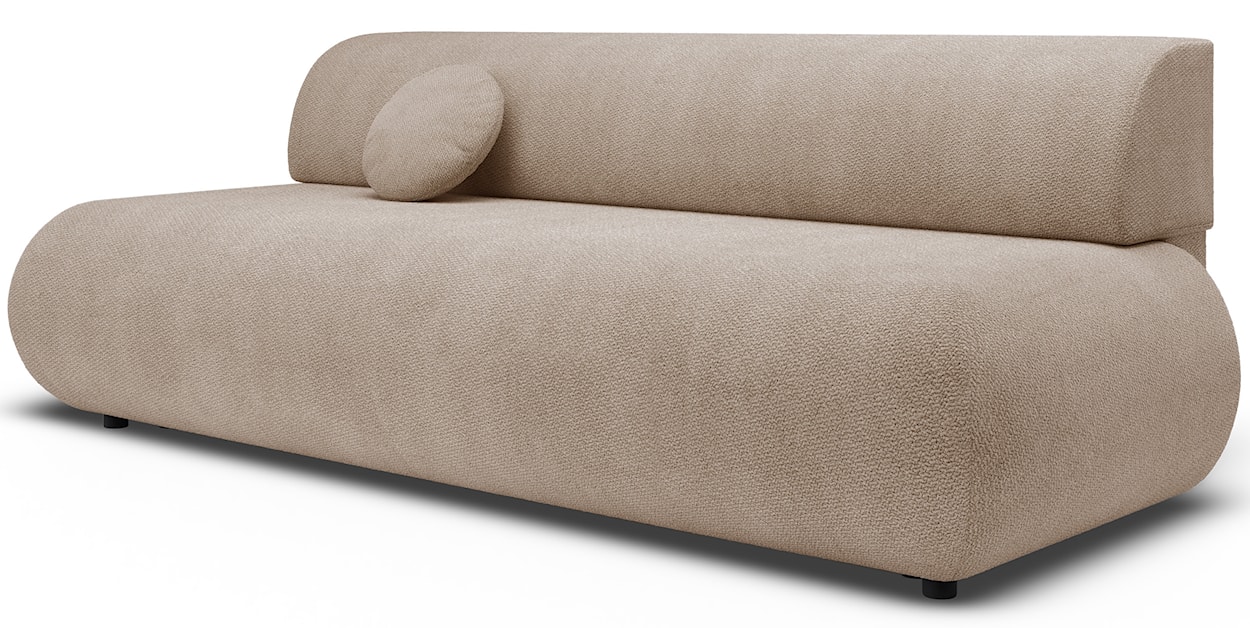 Kanapa rozkładana trzyosobowa Armone beżowa szenil  - zdjęcie 6