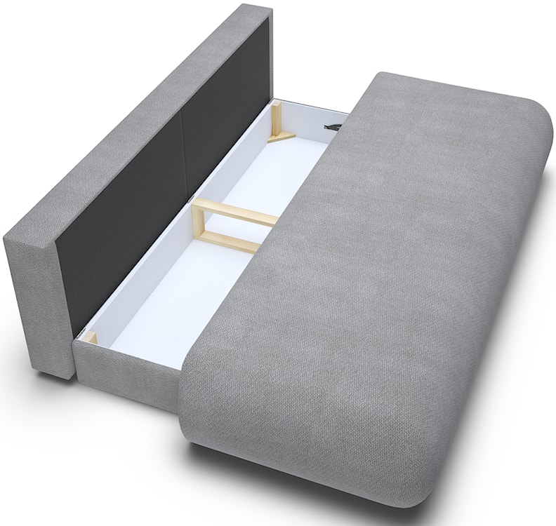 Kanapa rozkładana trzyosobowa Armone szara szenil  - zdjęcie 4