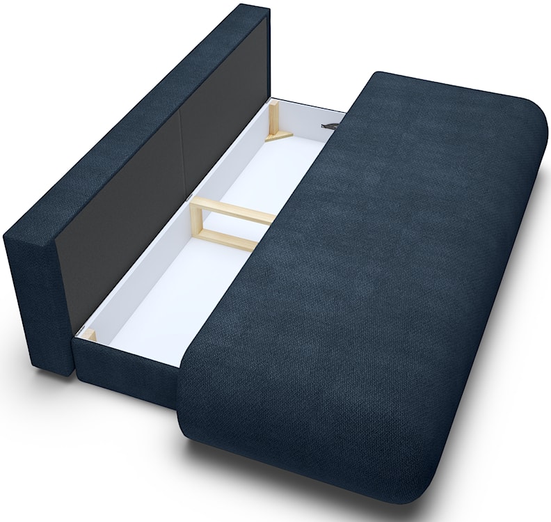 Kanapa rozkładana trzyosobowa Armone granatowa szenil  - zdjęcie 4