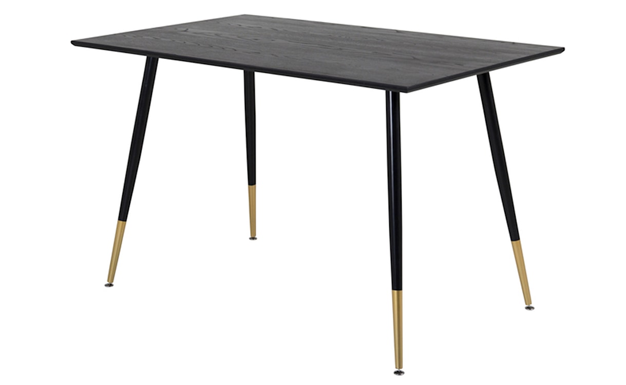Stół jadalniany Artized intensywnie czarny na stalowych nogach ze złotymi elementami