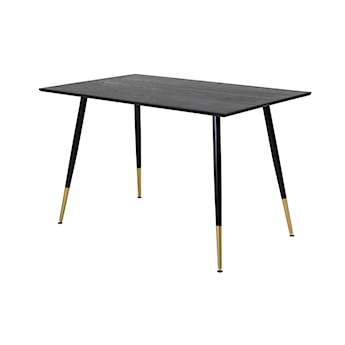 Stół jadalniany Artized intensywnie czarny na stalowych nogach ze złotymi elementami