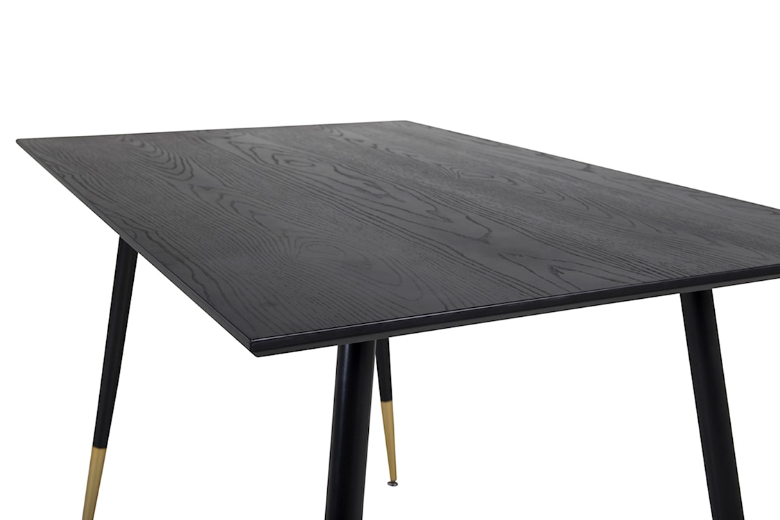 Stół jadalniany Artized intensywnie czarny na stalowych nogach ze złotymi elementami  - zdjęcie 4
