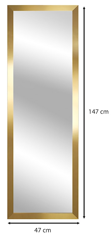 Lustro ścienne Assurell 127x47 cm w złotej ramie  - zdjęcie 6