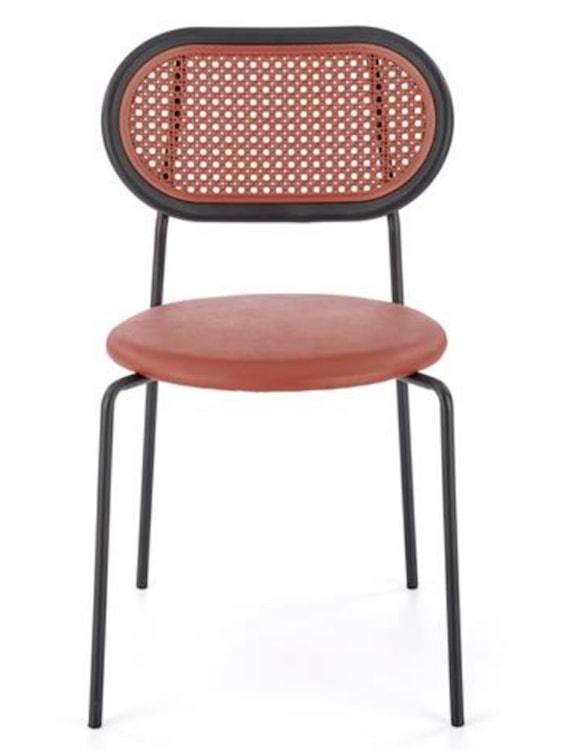 Krzesło z tworzywa Haplest technoratan/ekoskóra bordowe  - zdjęcie 8
