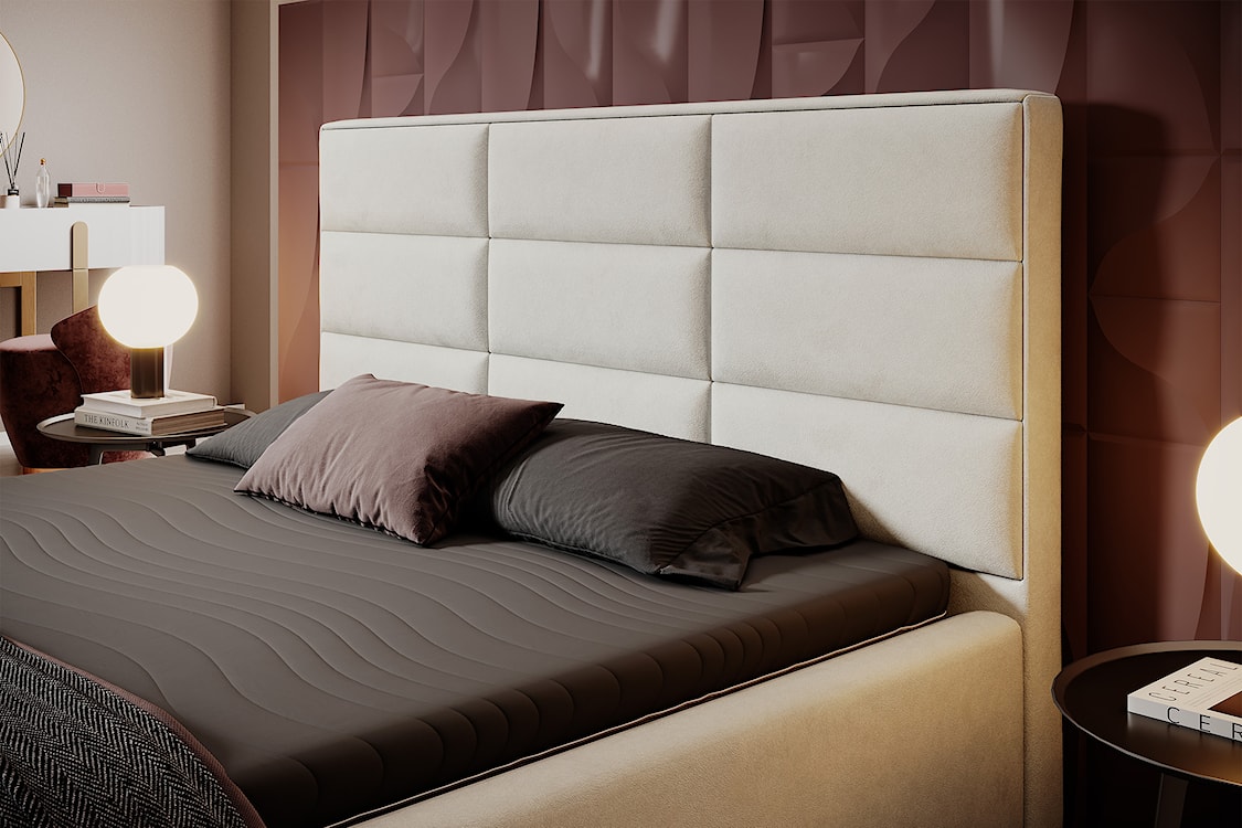 Łóżko tapicerowane 160x200 cm Suvereto hydrofobowe oliwkowe  - zdjęcie 3