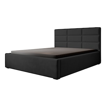 Łóżko tapicerowane 180x200 cm Suvereto hydrofobowe czarne