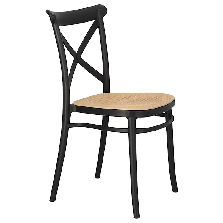Krzesło z tworzywa Frairlo czarne  - zdjęcie 4