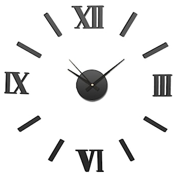 Zegar ścienny naklejany Prismami średnica 60 cm czarny