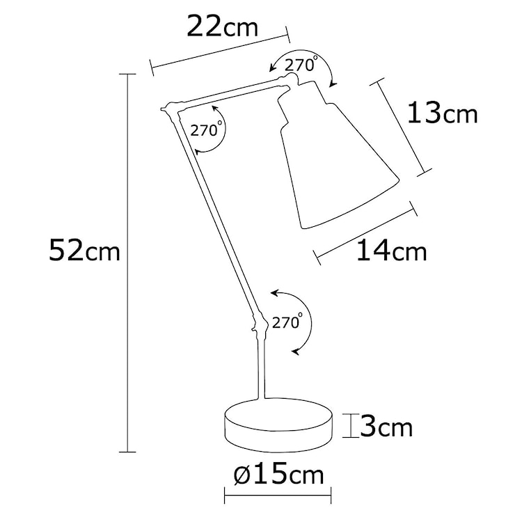 Lampka na biurko Jaspara średnica 14 cm biała  - zdjęcie 7