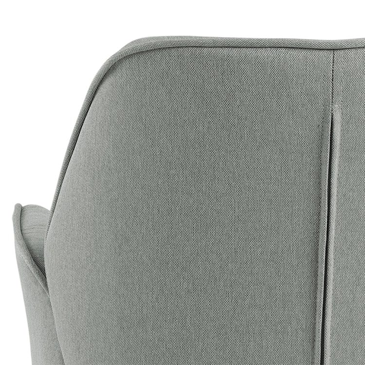 Krzesło tapicerowane z podłokietnikami Lorea z funkcją auto-return jasnoszare na czarnych nóżkach  - zdjęcie 10