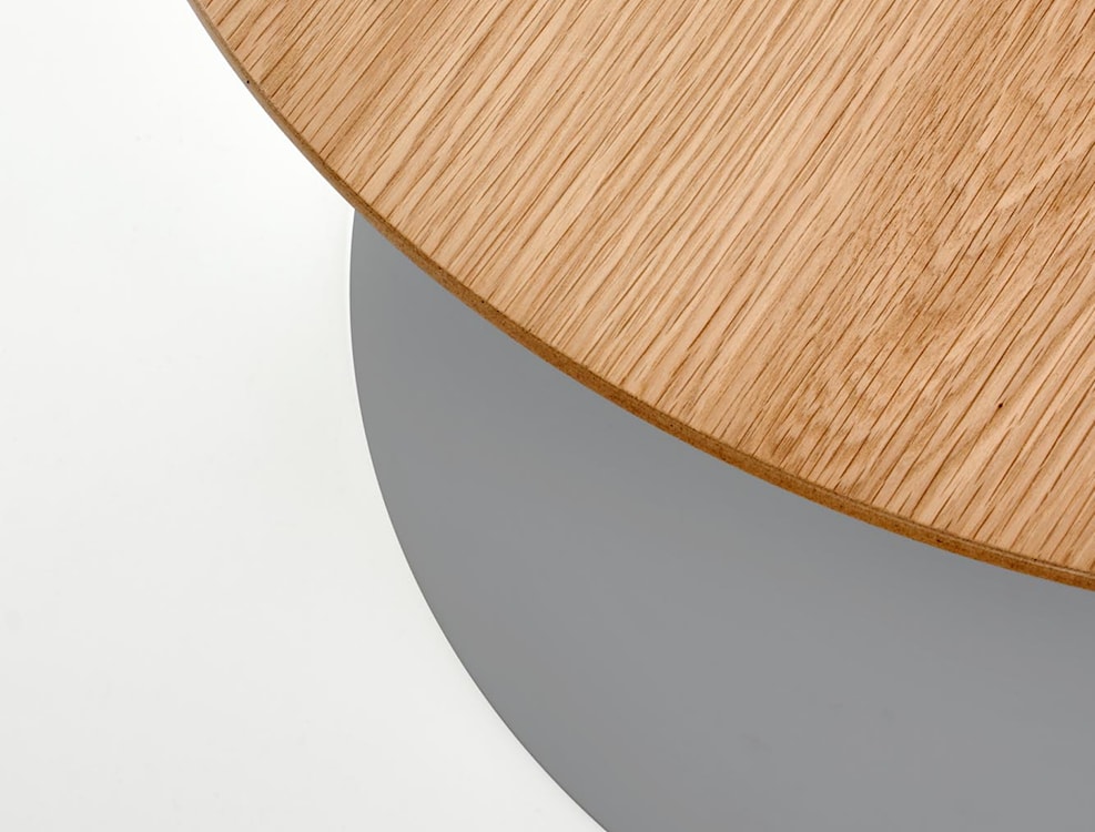 Stolik kawowy Lodisnared okrągły 69x69 cm szara podstawa  - zdjęcie 3