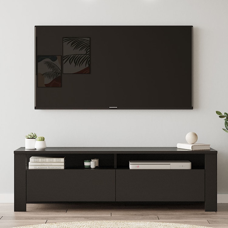 Szafka RTV Lecie 40x140 cm czarna  - zdjęcie 2