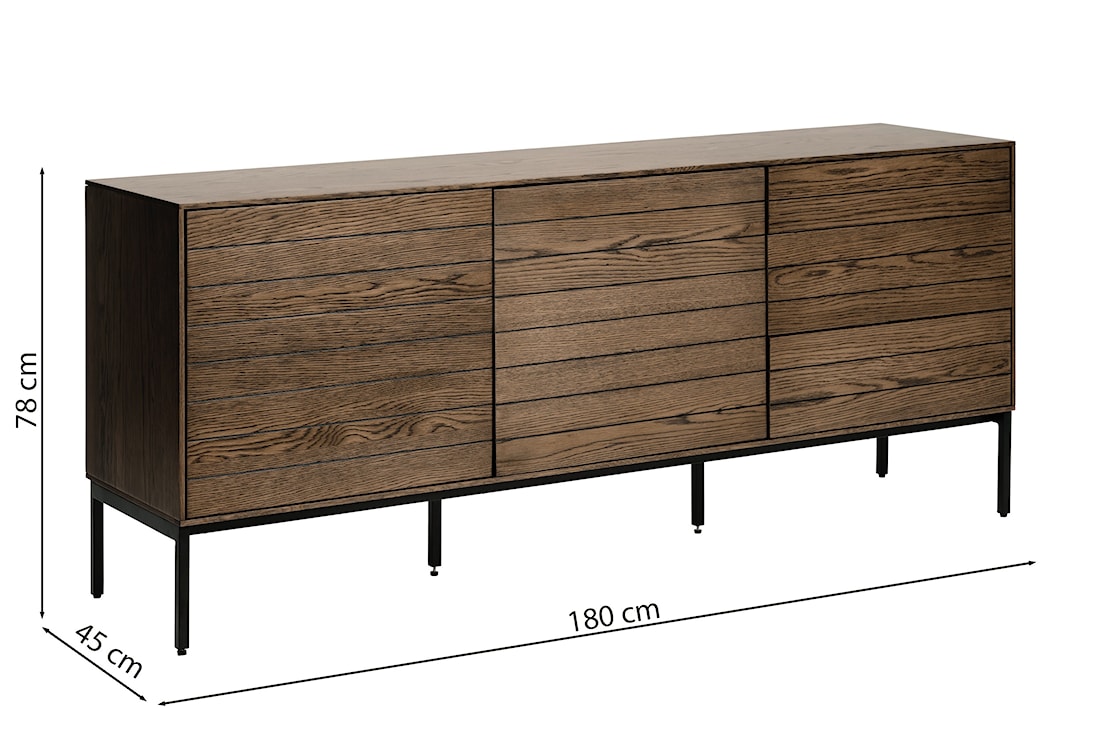 Komoda szeroka Ationave 180 cm dąb palony  - zdjęcie 9