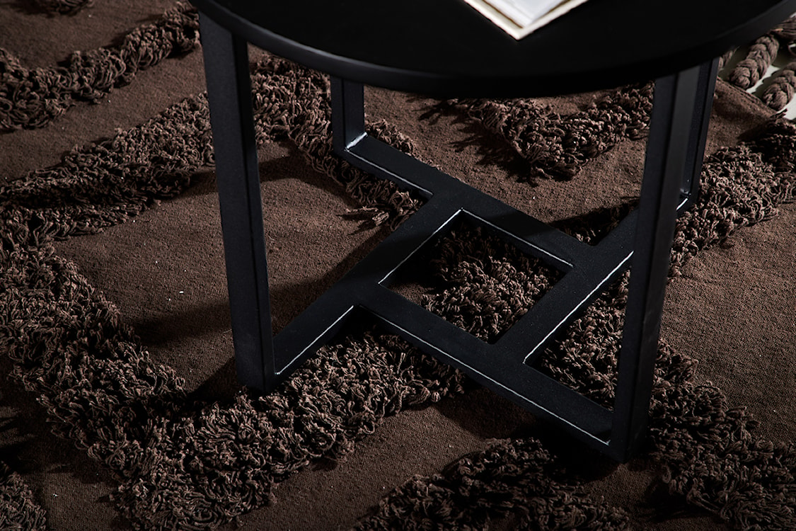 Stolik kawowy Culary okrągły średnica 50 cm czarny  - zdjęcie 3