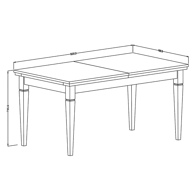 Stół rozkładany Euglia 160-240x90 cm zielony z blatem dąb Lefkas  - zdjęcie 7