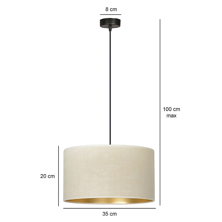 Lampa wisząca Hellid średnica 35 cm biała  - zdjęcie 7