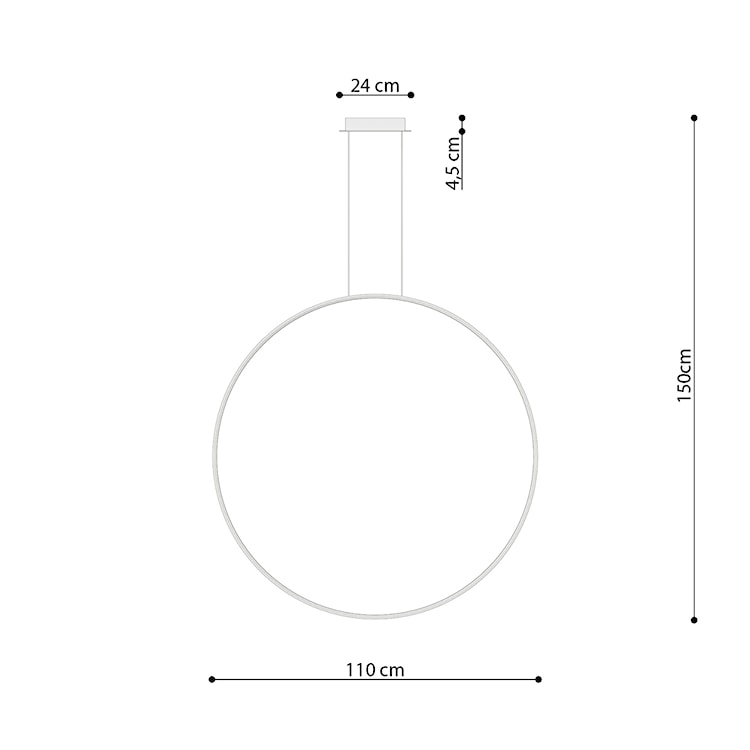 Lampa wisząca Retore średnica 110 cm 4000K biała  - zdjęcie 4