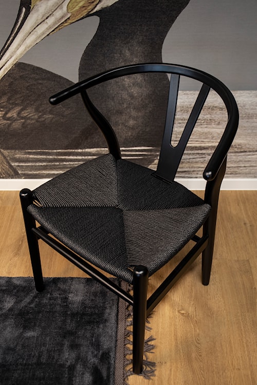 Krzesło Wicker czarne  - zdjęcie 3