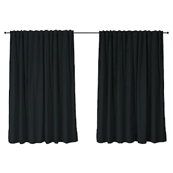 Zasłona do salonu Hydropiper 140x270 cm czarna