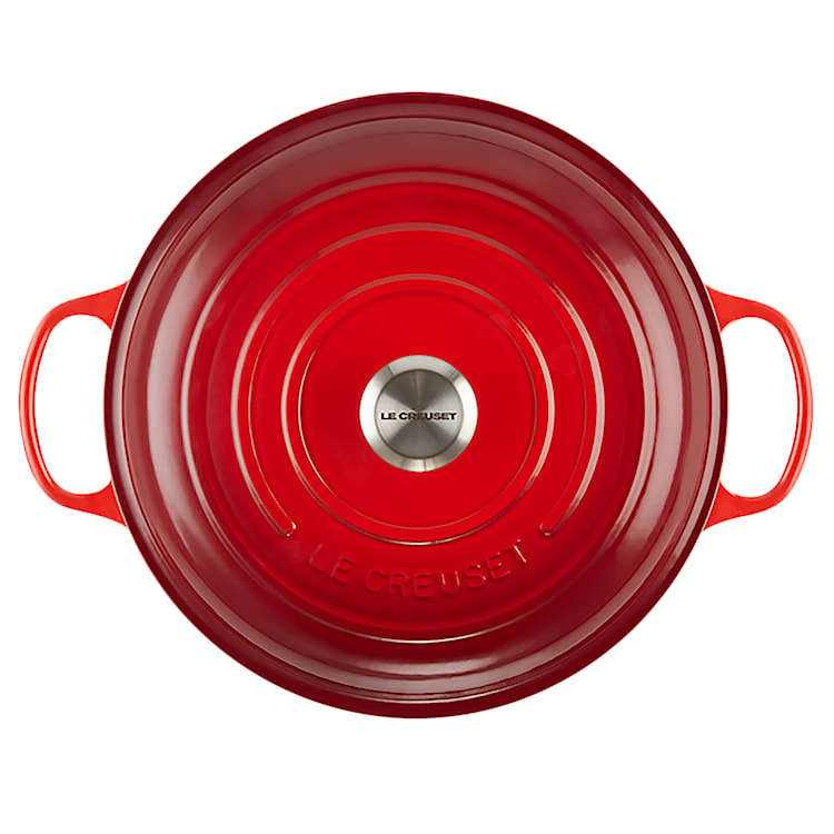 Le Creuset - Garnek żeliwny Signature Gourmet 30 cm czerwony  - zdjęcie 4