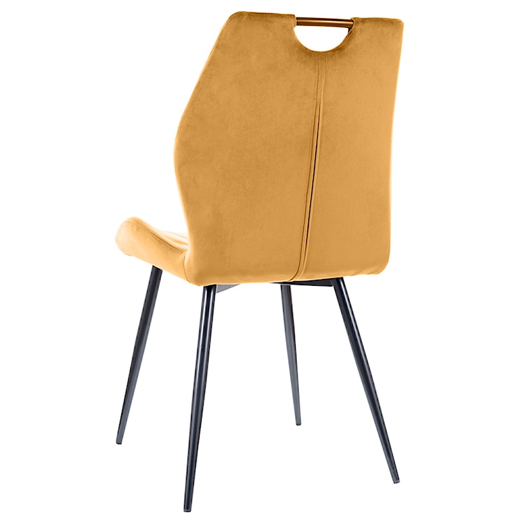 Krzesło tapicerowane Terphing żółte  - zdjęcie 3