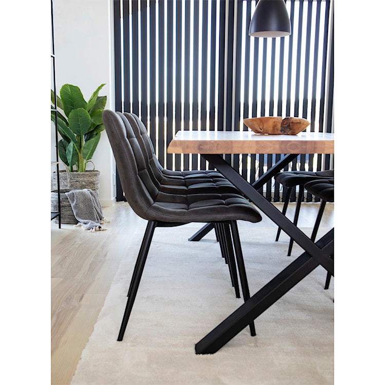 Krzesło tapicerowane Kirme ciemnoszare  - zdjęcie 6
