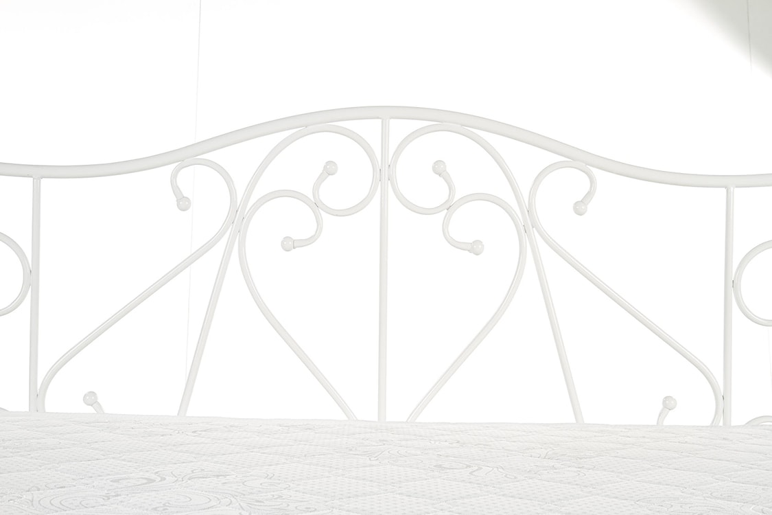 Łóżko metalowe Perline 90x200 cm białe  - zdjęcie 8
