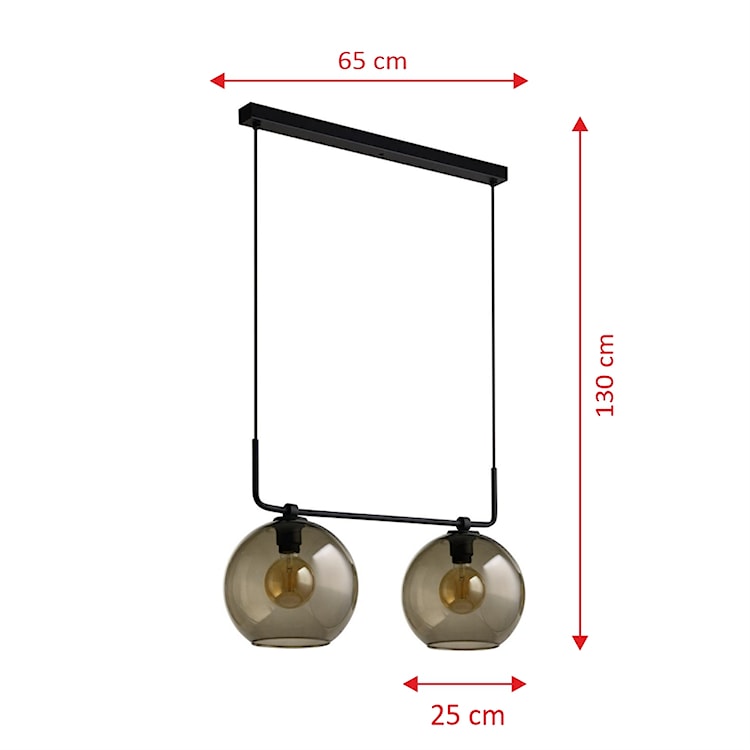 Lampa wisząca Monaco x2 dymiona 9363  - zdjęcie 4