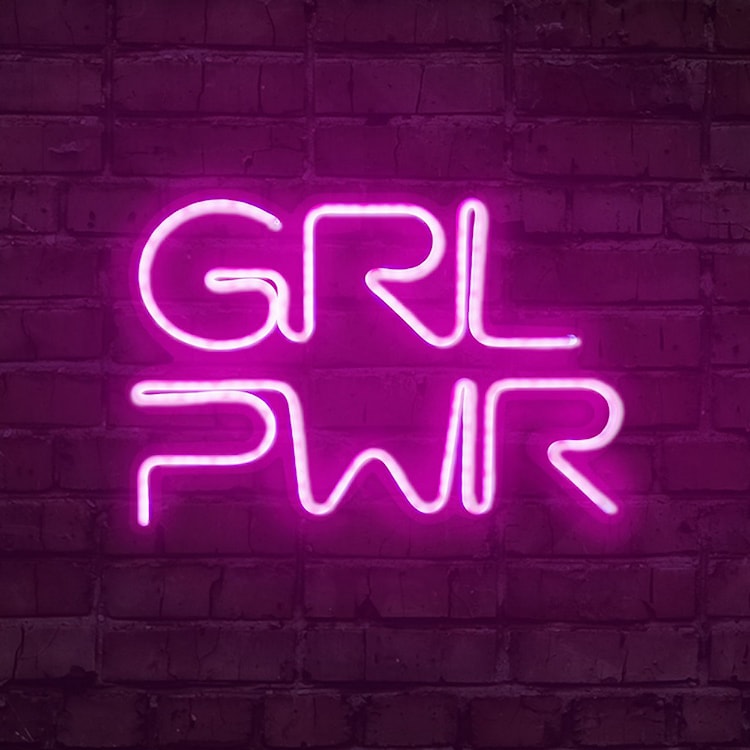 Neon na ścianę Letely z napisem Girl Power różowy  - zdjęcie 2