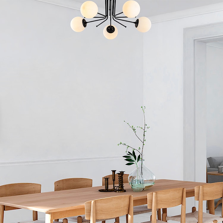 Lampa sufitowa Murrayana x5 czarno-biała  - zdjęcie 3