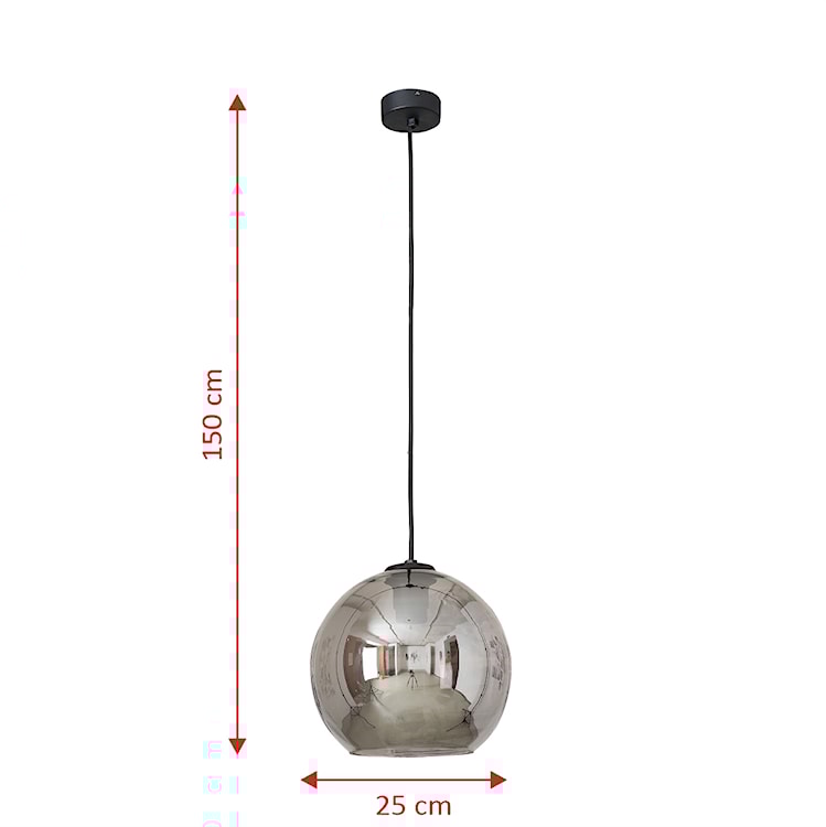 Lampa wisząca Polaris dymiona średnica 25 cm 9060  - zdjęcie 2