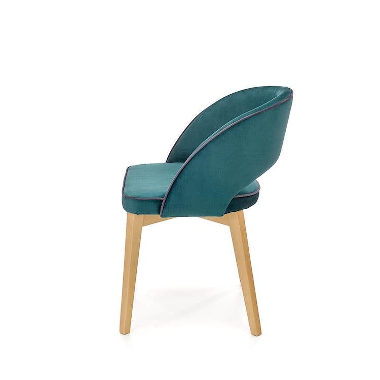 Krzesło tapicerowane Barauni zielone - dąb miodowy  - zdjęcie 5