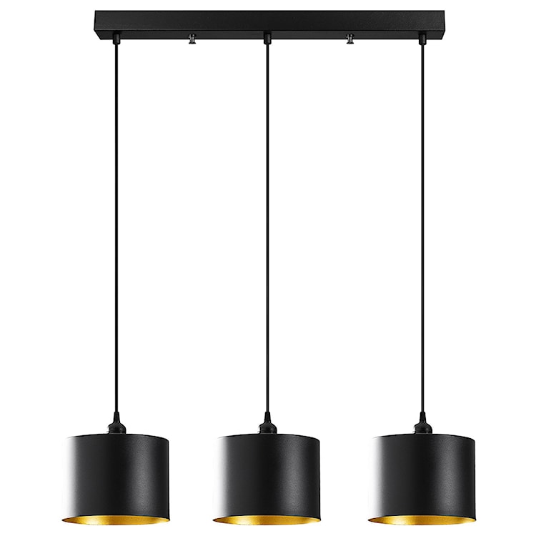 Lampa wisząca Hortensis x3 czarna 20 cm