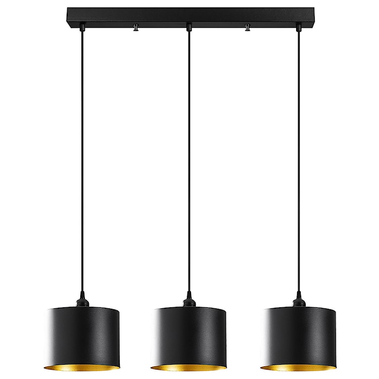 Lampa wisząca Hortensis x3 czarna 20 cm 