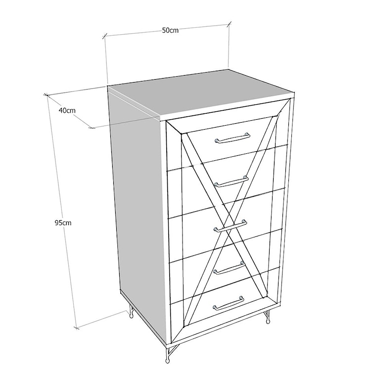 Komoda Halavin 50 cm  - zdjęcie 4