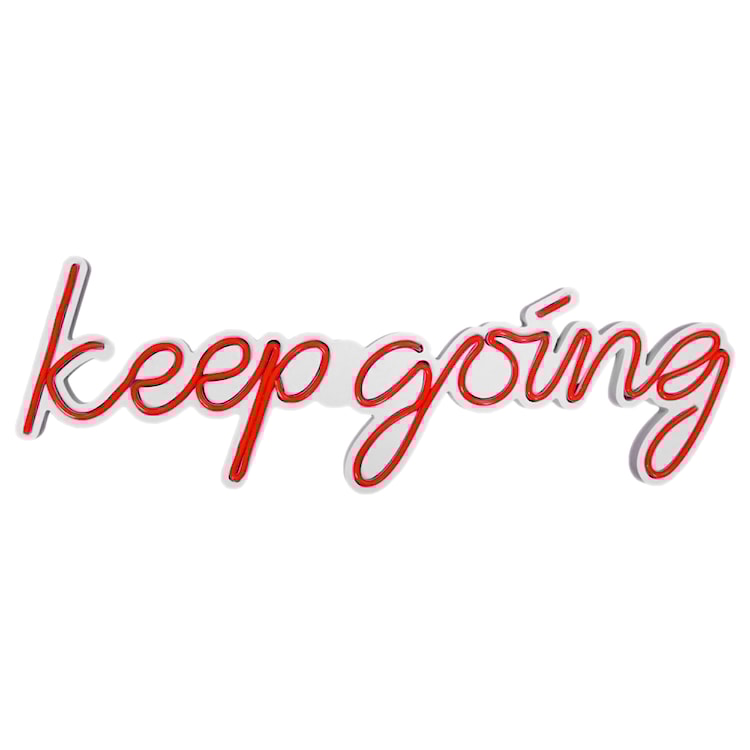 Neon na ścianę Letely z napisem Keep Going czerwony 