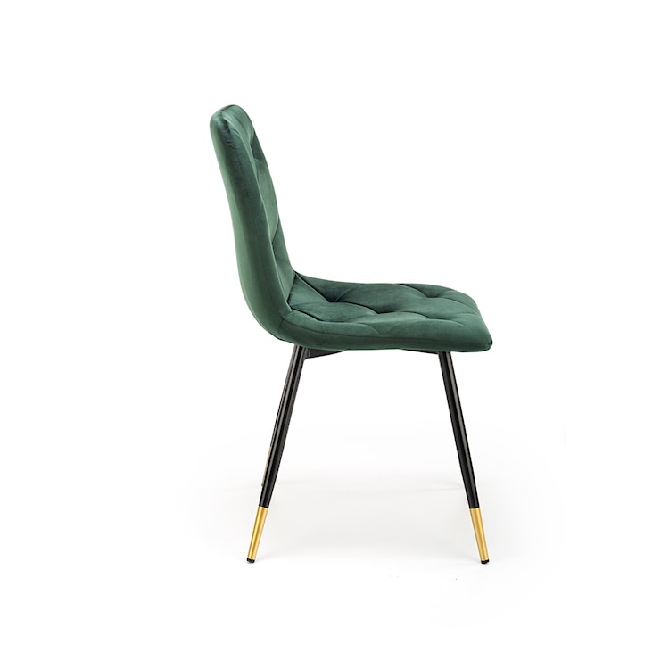 Krzesło tapicerowane Arongoron pikowane zielone  - zdjęcie 6