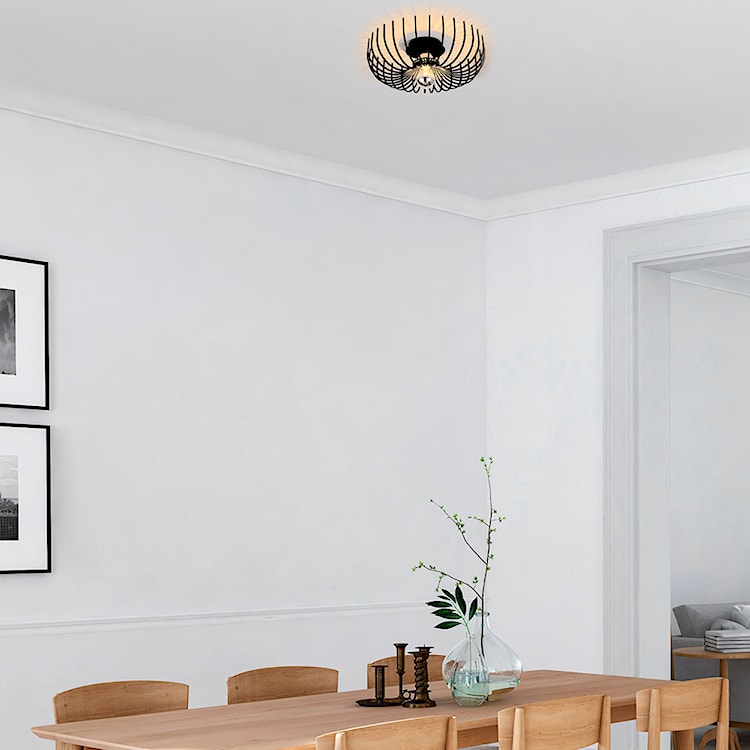 Lampa wisząca Skyriblent 36 cm czarna  - zdjęcie 4