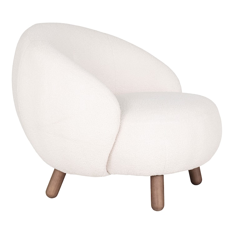Fotel wypoczynkowy Stinvan biała tkanina boucle  - zdjęcie 6
