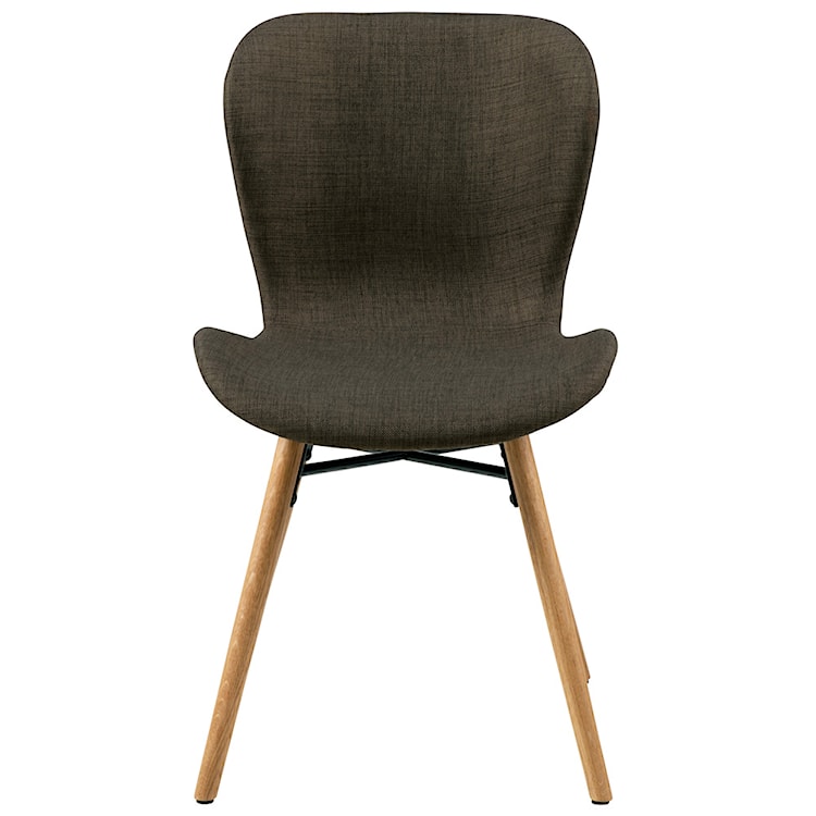 Krzesło tapicerowane Glena tkanina khaki na dębowych nóżkach  - zdjęcie 4