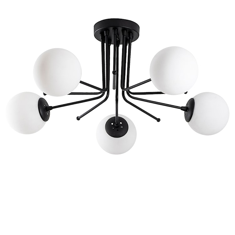 Lampa sufitowa Murrayana x5 czarno-biała 