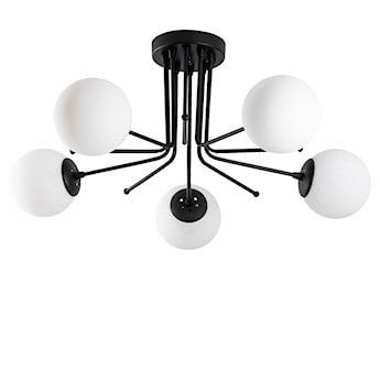 Lampa sufitowa Murrayana x5 czarno-biała