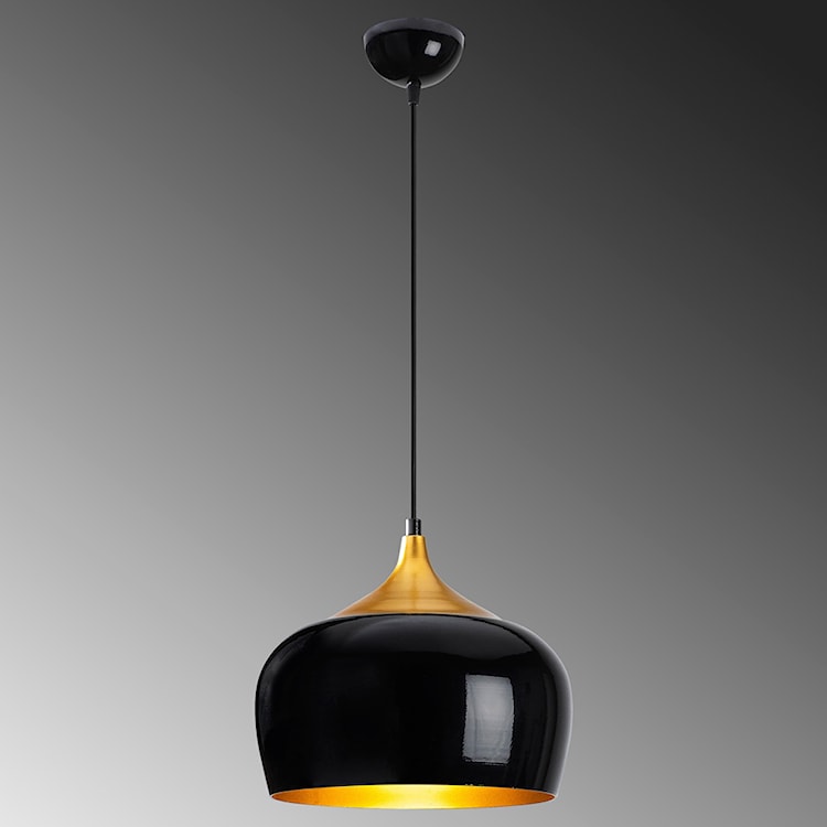 Lampa wisząca Theyro z okrągłym kloszem średnica 30 cm czarna  - zdjęcie 4
