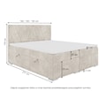 Łóżko kontynentalne 140x200 cm Korello z pojemnikami i topperem zielone welur hydrofobowy  - zdjęcie 4