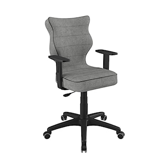 Krzesło biurowe Duo szare na czarnej podstawie