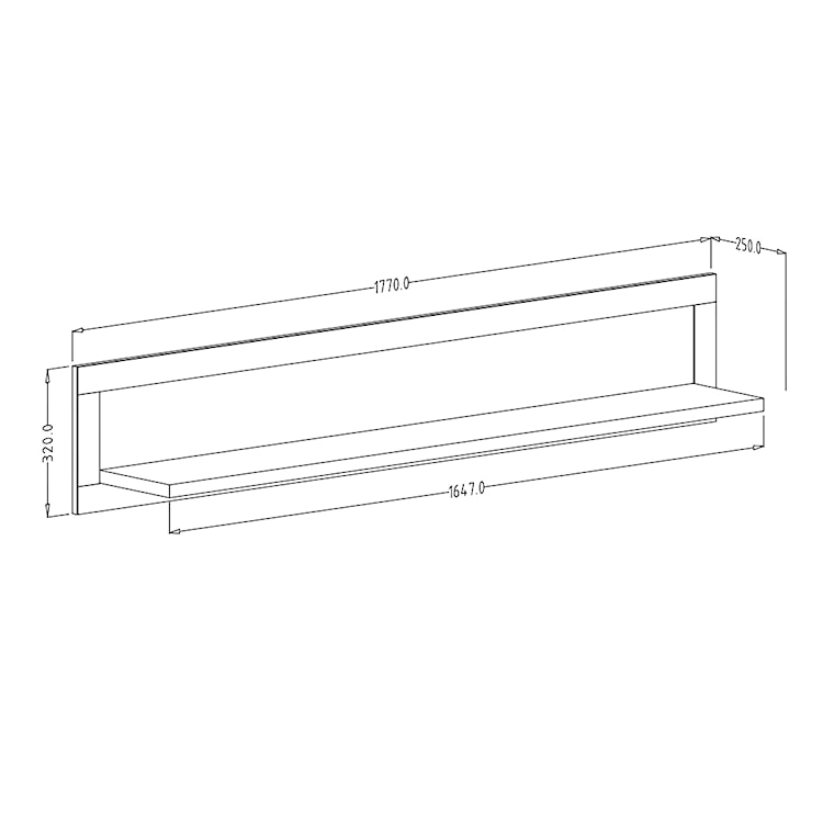 Półka ścienna Euglia 177 cm zielona  - zdjęcie 4