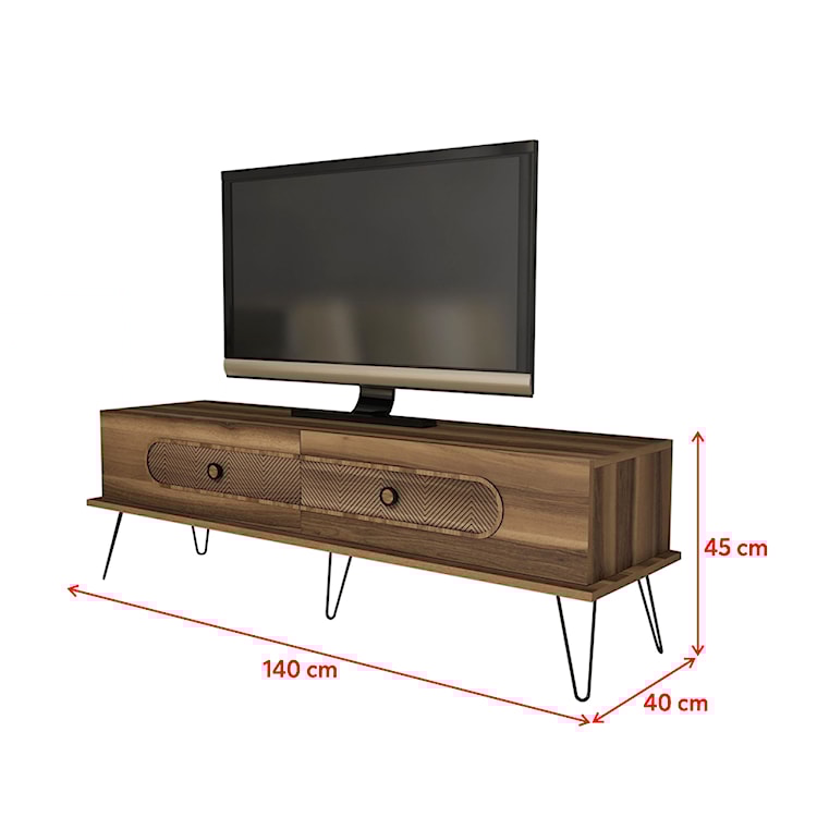 Szafka RTV Ziggi orzechowa  - zdjęcie 8