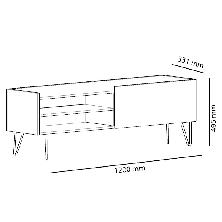 Szafka RTV Wangari 120 cm  - zdjęcie 5