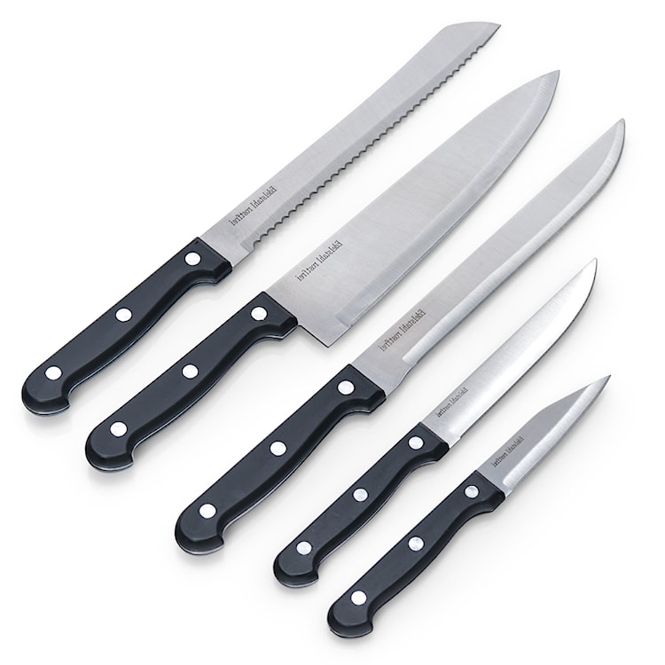 Zestaw noży kuchennych Forche ze stojakiem czarny  - zdjęcie 2